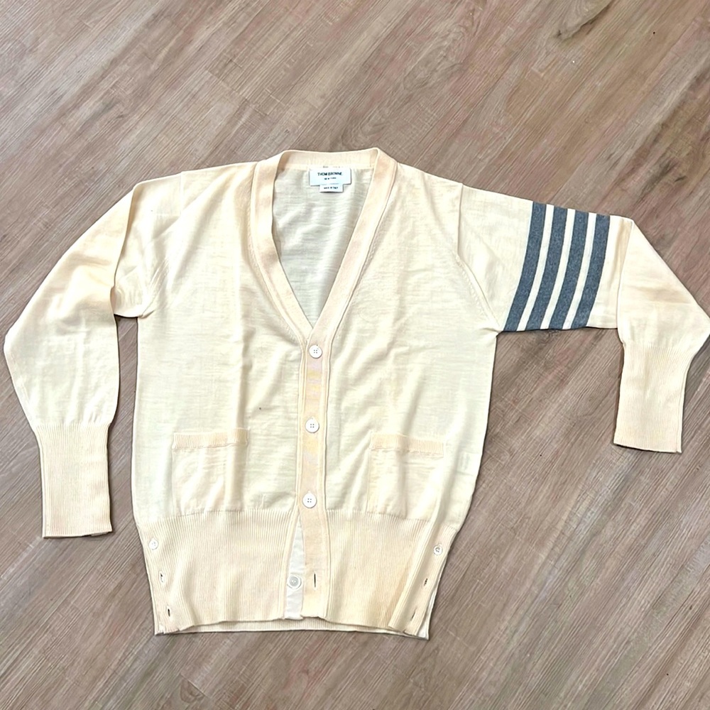 Thom Browne Cardigan Size 3 Unworn 100% Wool